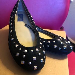 Jimmy Choo for H&M Black studded Flats Size 38